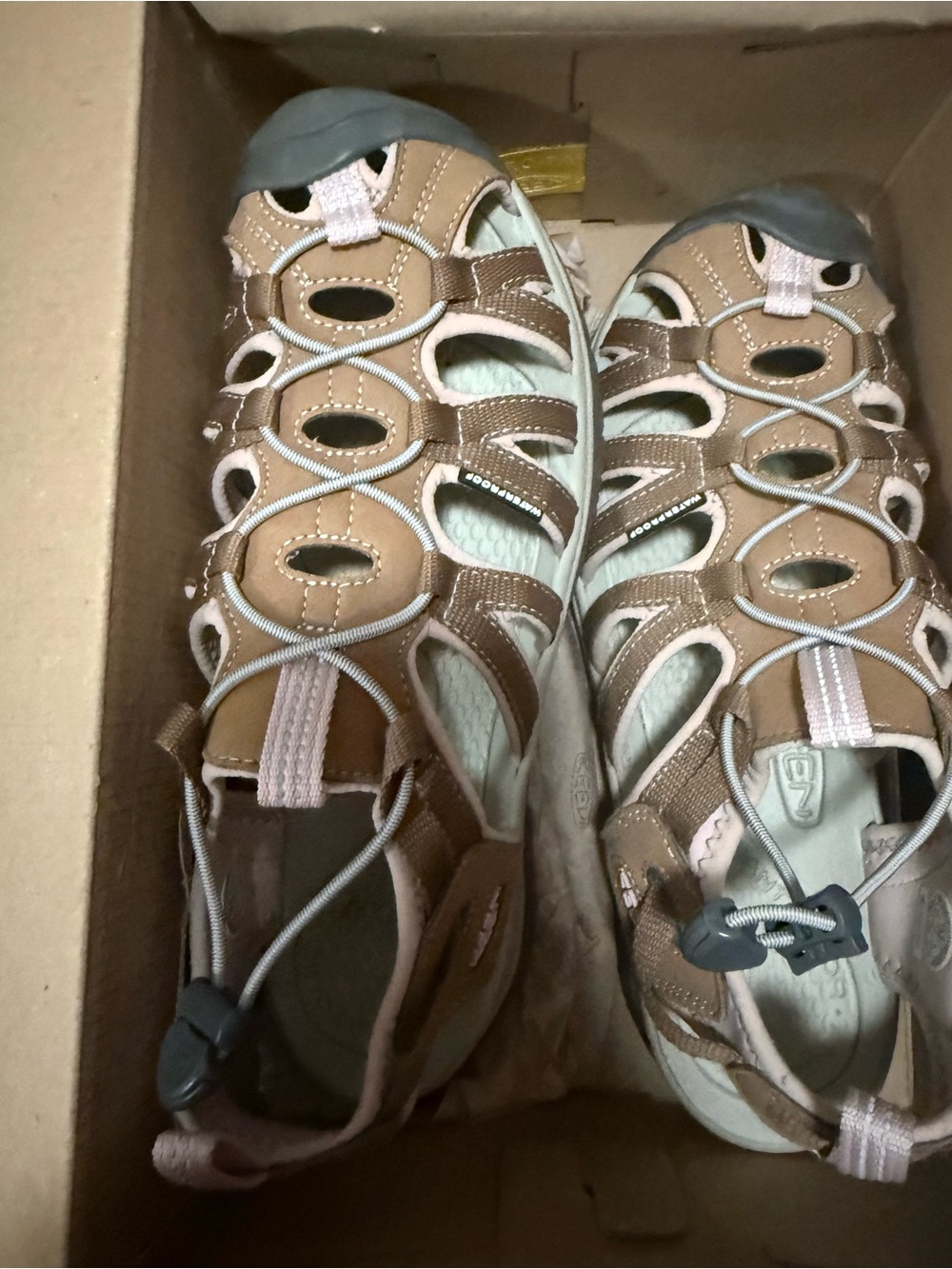 KEEN Tan and Gray Strappy Women's Outdoor Sandals